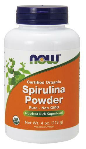 NOW Certified Organic Spirulina Powder is a nutritient rich superfood with the highest known vegetable source of B-12 and has naturally occurring vitamins, minerals, trace elements, cell salts, amino acids and enzymes.