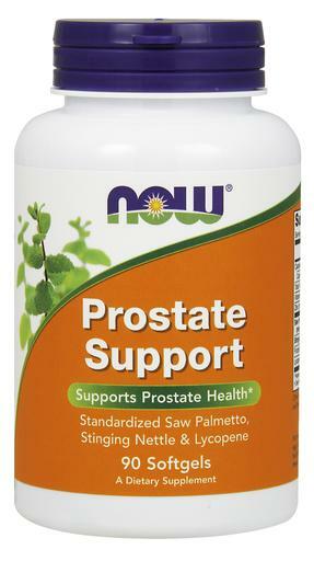 NOW Prostate Support promotes prostate health using standardized saw palmetto, stinging nettle and lycopene.