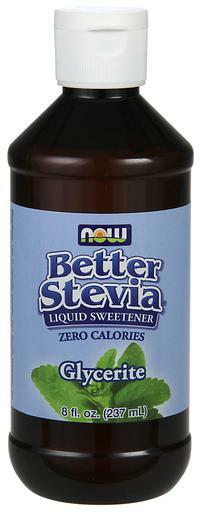 NOW Better Stevia Glycerite is an alcohol-free, zero calorie plant based sweetner.