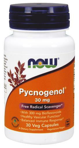 NOW Pycnogenol is a free radical scavenger* with 300mg bioflavonoids.
