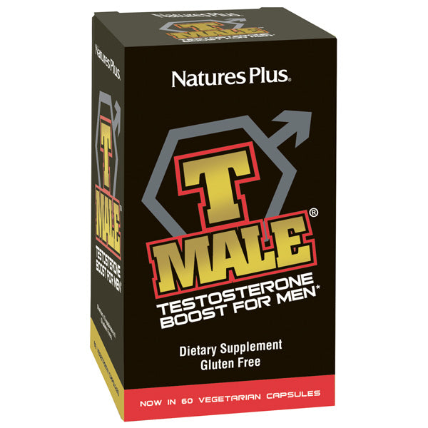 Nature's Plus® T MALE™ is a revolutionary supplement that nutritionally supports healthy, natural testosterone production in men. Testosterone positively influences male physiology, promoting strength, endurance, stamina, vitality, energy, brain function, mood, sexual function and more. Powerful nutrients, featuring ViNitrox™ fruit polyphenols, high potency zinc aspartate, calcium and fenugreek, contribute to the healthy production of revitalizing testosterone.
