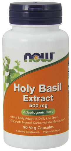 NOW Holy Basil Extract is an adaptogenic herb, helping body adapt to daily life stress by supporting normal carbohydrate metabolism.