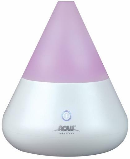 NOW Solutions Ultrasonic Oil Diffuser is an extremely quiet, easy to clean essential oil diffuser with rotating LED lights.
