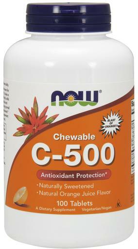 NOW Chewable C-500 provides antioxidant protection* and is naturally sweetened.