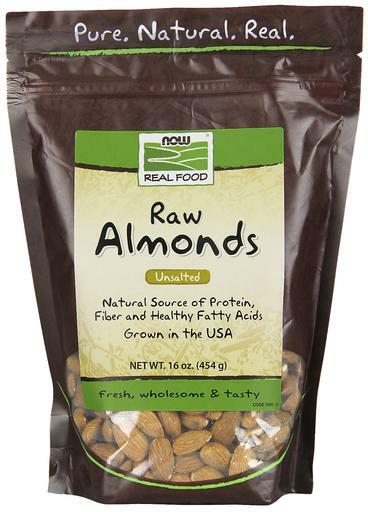 NOW Real Food Unsalted Raw Almonds are a natural source of protein, fiber and health fatty acids. Grown in the USA. Always non-GMO.