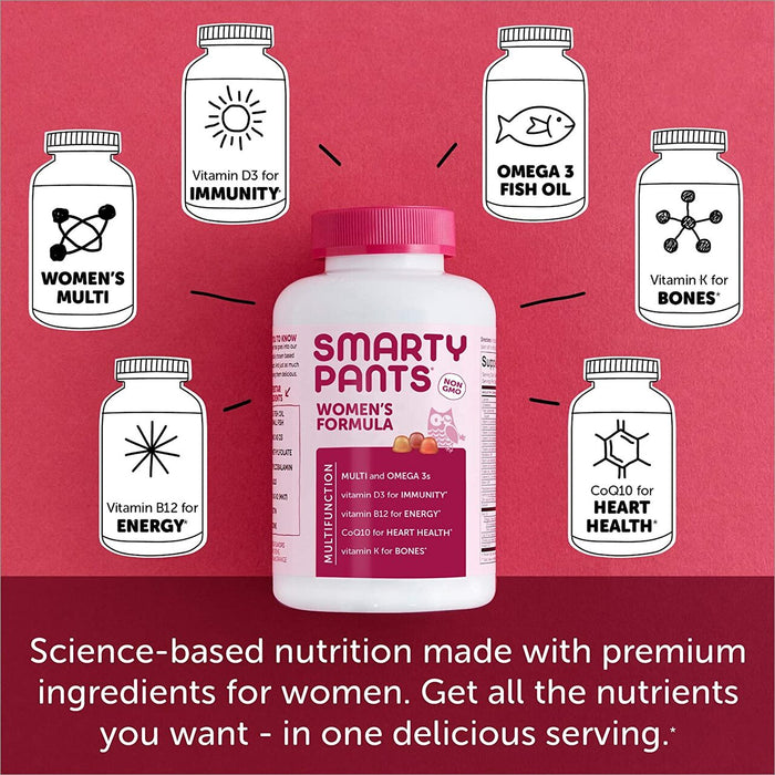 SmartyPants Women's Formula Gummy Multivitamins, 180 Count (30 Day Supply)