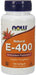 NOW Natural E400 contains Vitamin E as d-alpha Tocopheryl Acetate, providing antioxidant protection*.