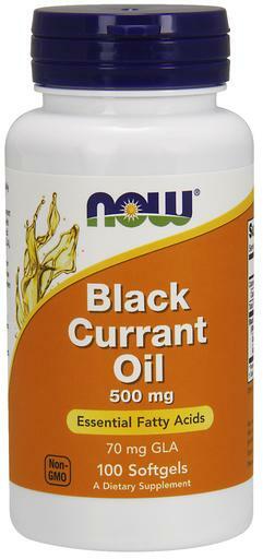 Black currant oil is an essential fatty acid. The NOW brand contains 500mg and 70mg GLA